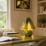 Catalina Modern Wavy Glass Petal Table Lamp