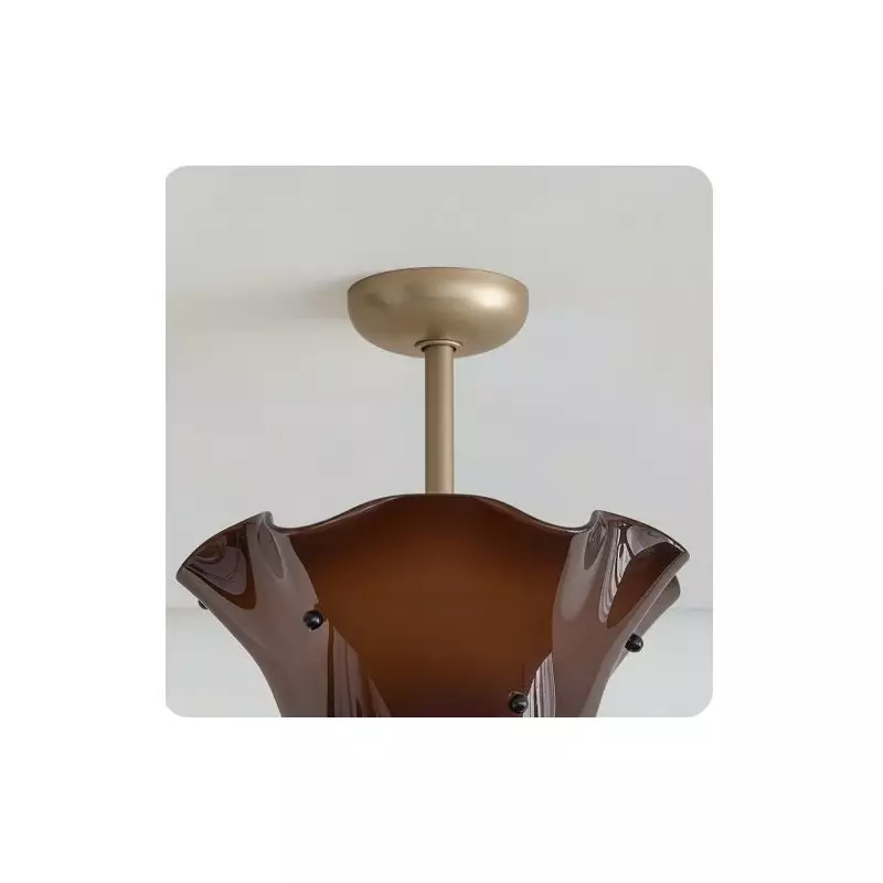 Catalina Contemporary Colored Glass Petal Ceiling Light