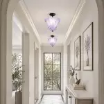 Catalina Contemporary Colored Glass Petal Ceiling Light