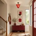 Catalina Contemporary Colored Glass Petal Ceiling Light