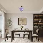 Catalina Contemporary Colored Glass Petal Ceiling Light