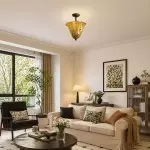 Catalina Contemporary Colored Glass Petal Ceiling Light