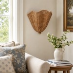 Finley Bohemian Woven Rattan Wall Sconce