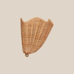 Finley Bohemian Woven Rattan Wall Sconce