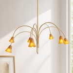 Ianto Modern Brass Porcelain Cylinder Chandelier