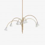 Fletcher Modern Colorful Floral Glass Chandelier