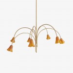 Fletcher Modern Colorful Floral Glass Fazzo Chandelier