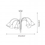 Fletcher Modern Colorful Floral Glass Fazzo Chandelier