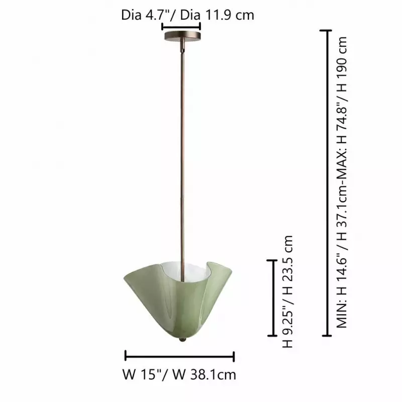 Franklin Modern Shell Glass Pendant