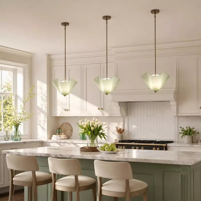 Franklin Modern Shell Glass Pendant