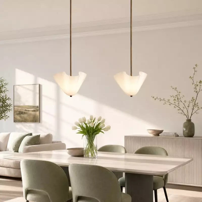 Franklin Modern Shell Glass Pendant