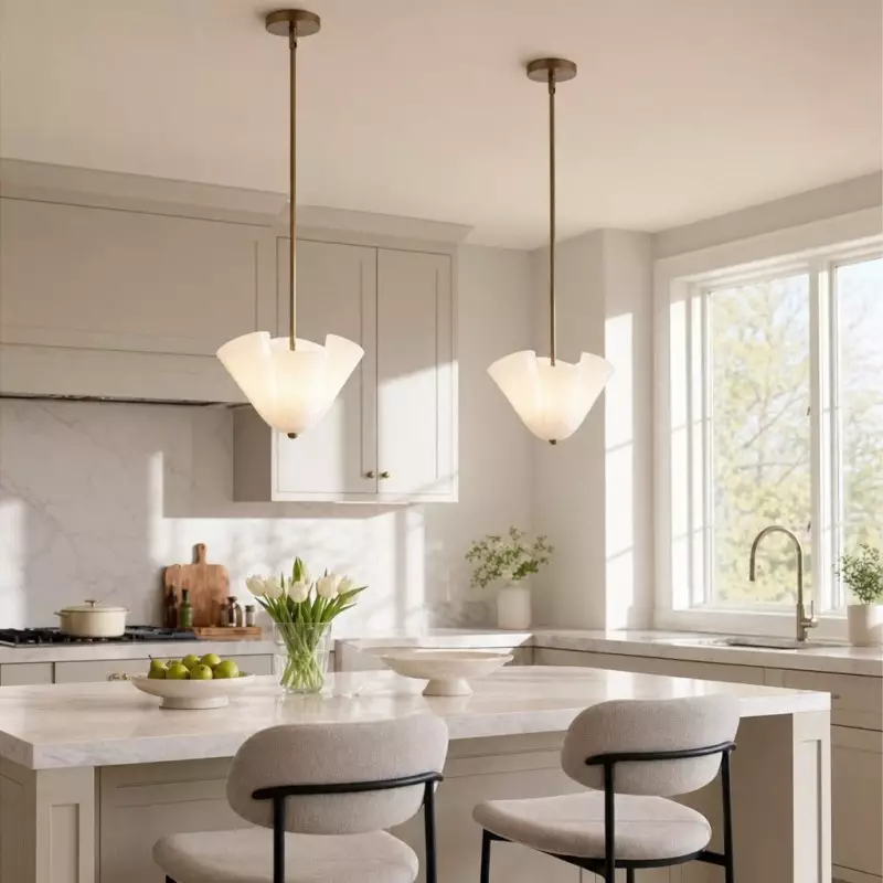 Franklin Modern Shell Glass Pendant