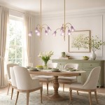 Fletcher Modern Colorful Floral Glass Chandelier