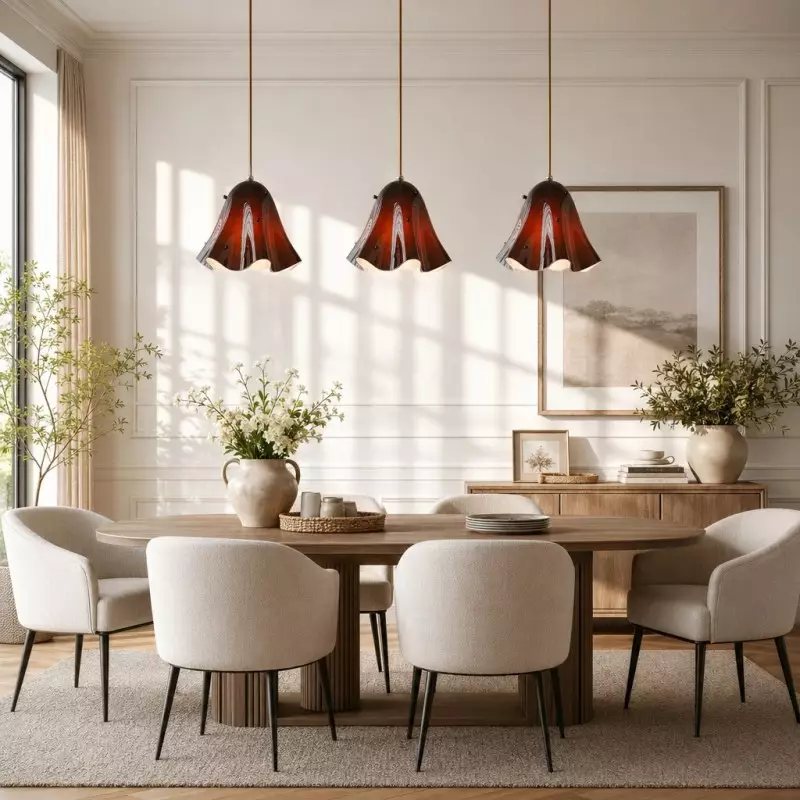 Hadrian Vintage Glass Flower Pendant