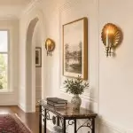 Irvin Antique Brass Shell  Candle Wall Sconce