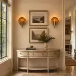 Irvin Antique Brass Shell  Candle Wall Sconce