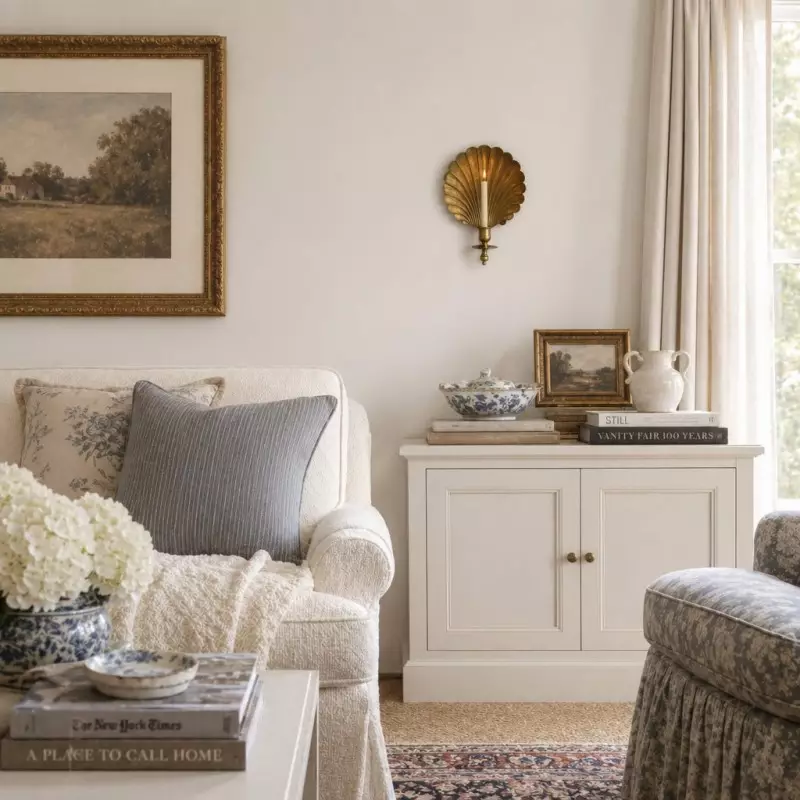 Irvin Antique Brass Shell  Candle Wall Sconce