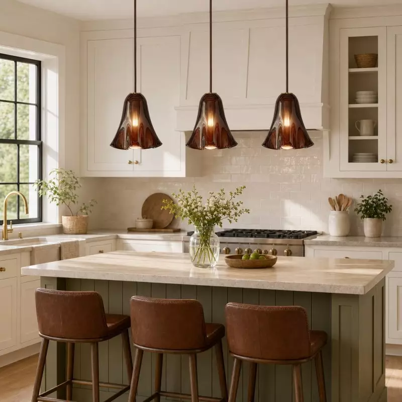 Graham Modern Shell Glass Pendant