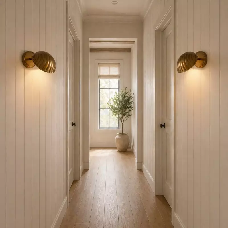 Jericho Antique Brass Adjustable Shell Wall Sconce