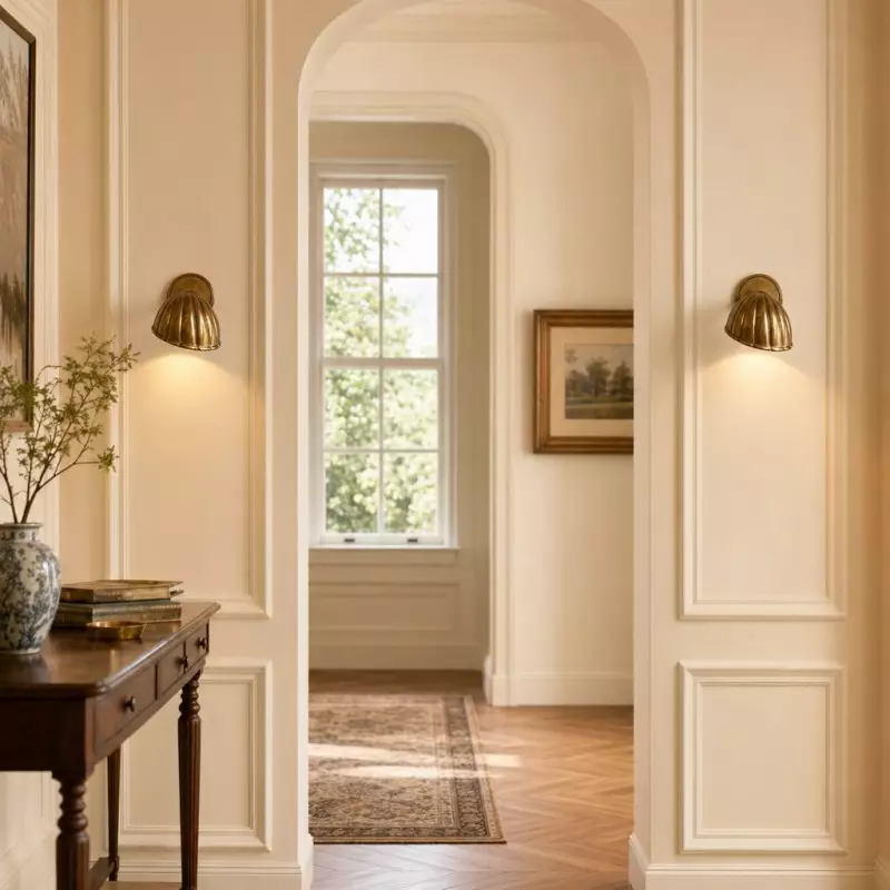 Jericho Antique Brass Adjustable Shell Wall Sconce