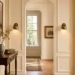 Jericho Antique Brass Adjustable Shell Wall Sconce