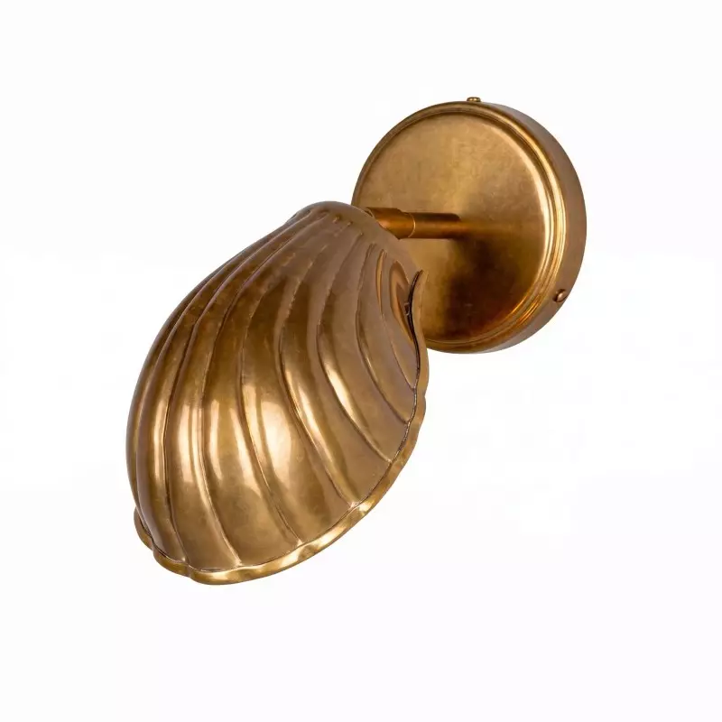 Jericho Antique Brass Adjustable Shell Wall Sconce