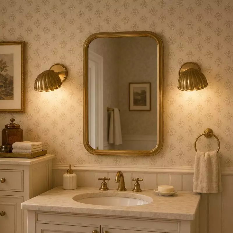 Jericho Antique Brass Adjustable Shell Wall Sconce