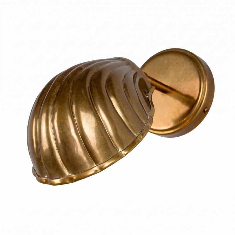 Jericho Antique Brass Adjustable Shell Wall Sconce