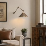 Galilea Industrial Brass Adjustable Wall Lamp