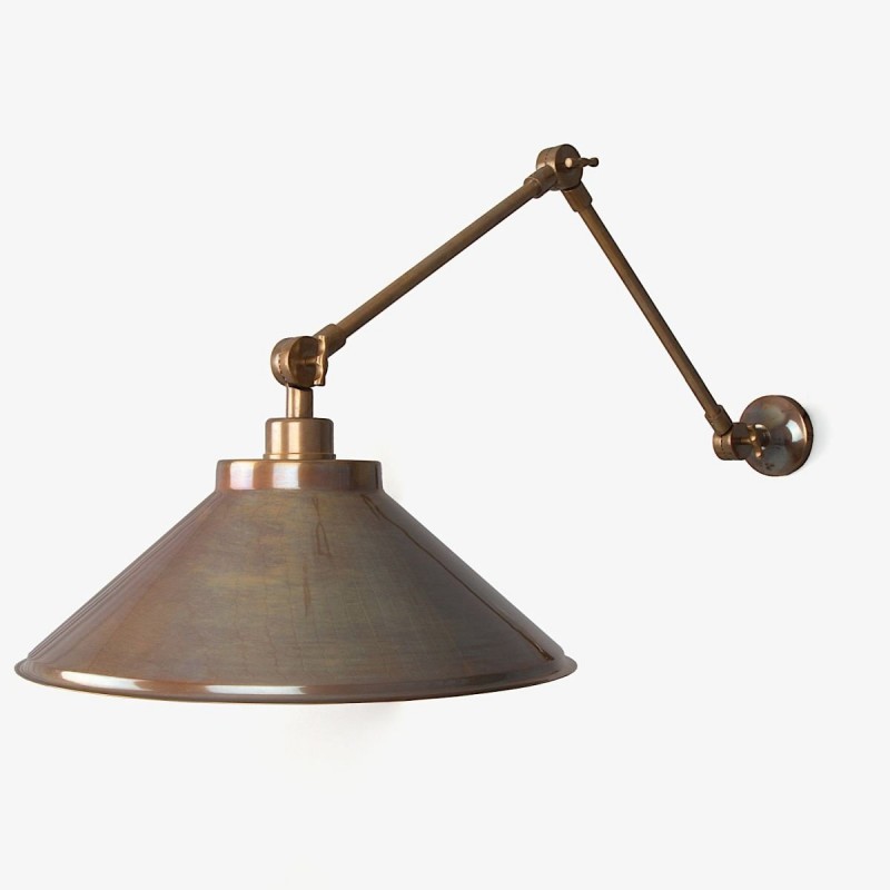 Galilea Industrial Brass Adjustable Wall Lamp