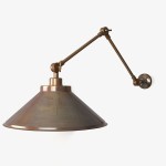 Galilea Industrial Brass Adjustable Wall Lamp