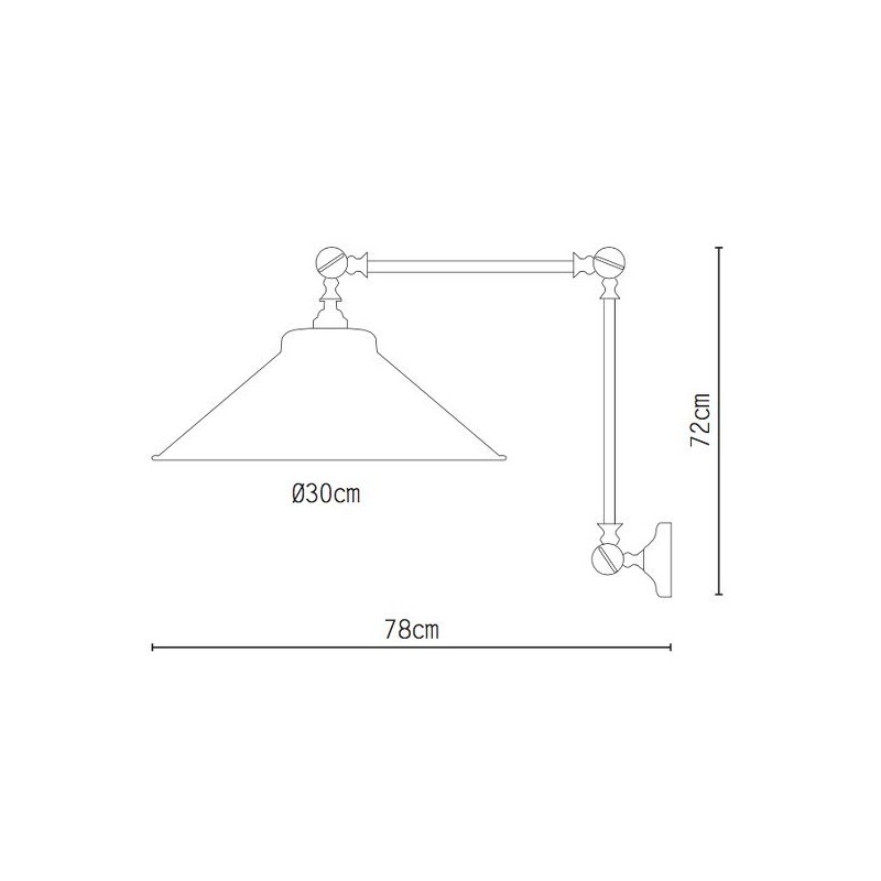 Galilea Industrial Brass Adjustable Wall Lamp