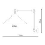 Galilea Industrial Brass Adjustable Wall Lamp