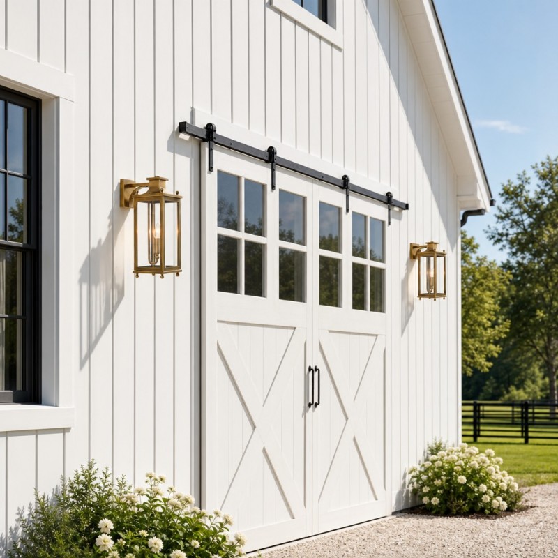 Harlan Industrial Metal Outdoor Wall Sconce
