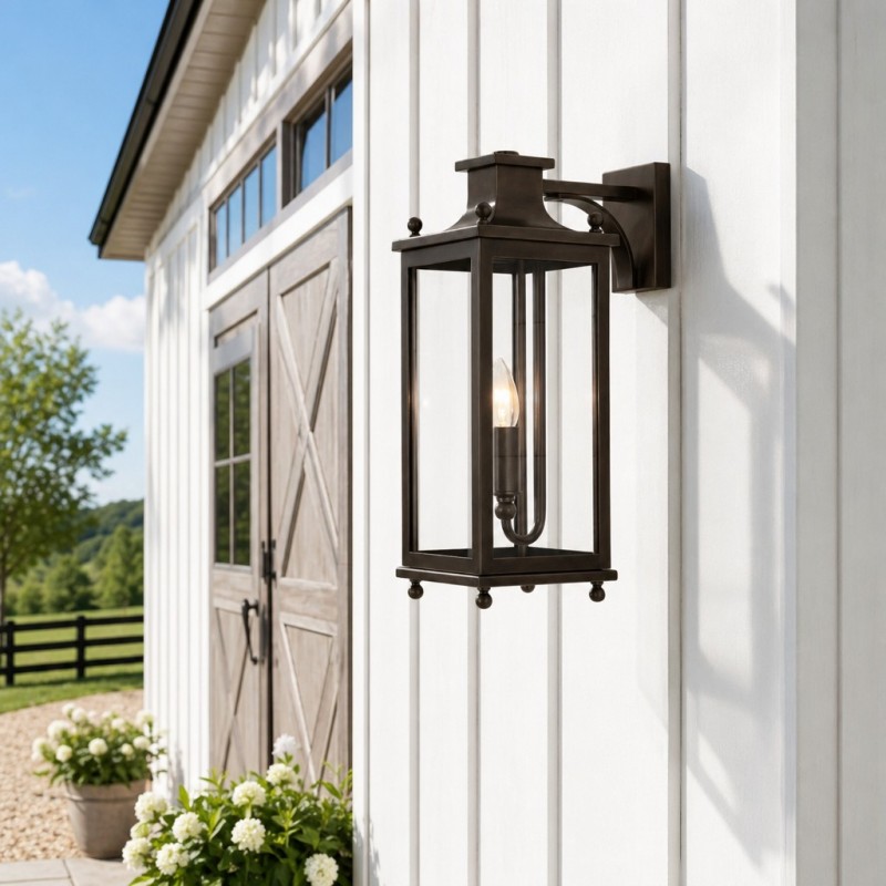 Harlan Industrial Metal Outdoor Wall Sconce