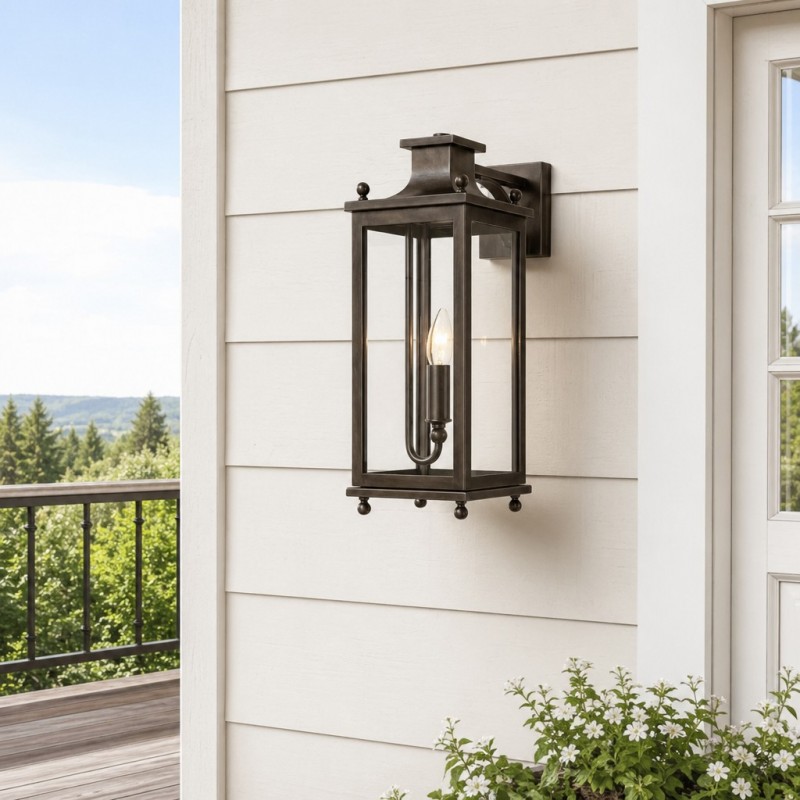 Harlan Industrial Metal Outdoor Wall Sconce