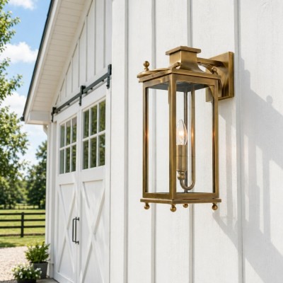 Harlan Industrial Metal Outdoor Wall Sconce