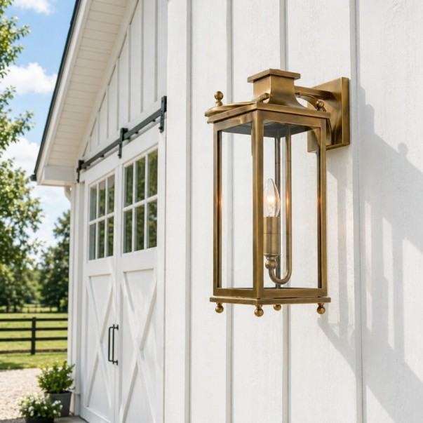 Harlan Industrial Metal Outdoor Wall Sconce