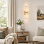 Saelin Modern LED Tube Glass Wall Sconce