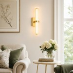 Saelin Modern LED Tube Glass Wall Sconce