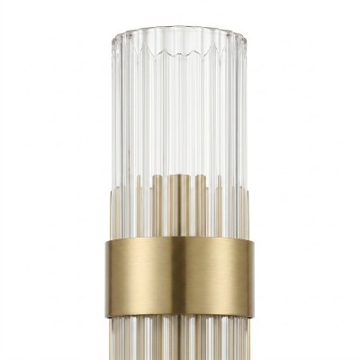 Saelin Farmhouse LED Tube Glass Wall Sconce
