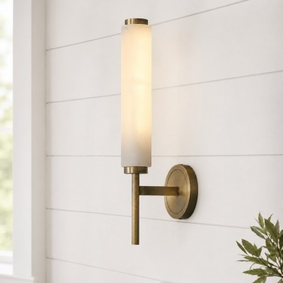 Ozora Candle Alabaster Sconce