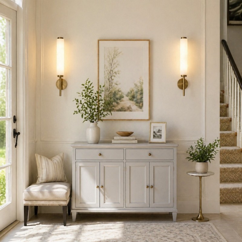 Ozora Candle Alabaster Sconce