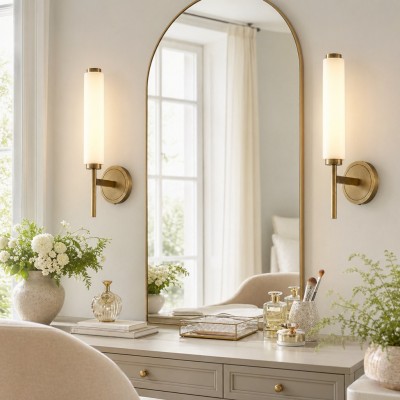 Ozora Candle Alabaster Sconce