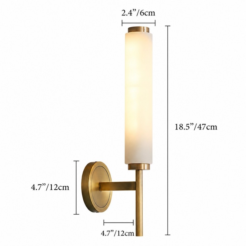 Ozora Candle Alabaster Sconce