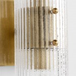 Joanna Modern 2/3 Light Ribbed Fluted Glass Wall Light