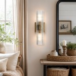 Joanna Modern 2/3 Light Ribbed Fluted Glass Wall Light