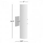 Joanna Modern 2/3 Light Ribbed Fluted Glass Wall Light