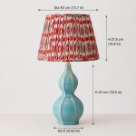 Cresenda Bohemian Fabric Ceramic Gourd Table Lamp