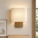 Ondine Modern Linen Fabric Shade Wall Sconce